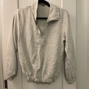 SHEIN half zip light gray sweatshirt